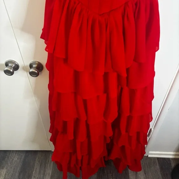 BERLINNOVA Red Tiered Corset Dress - Picture 9 of 14